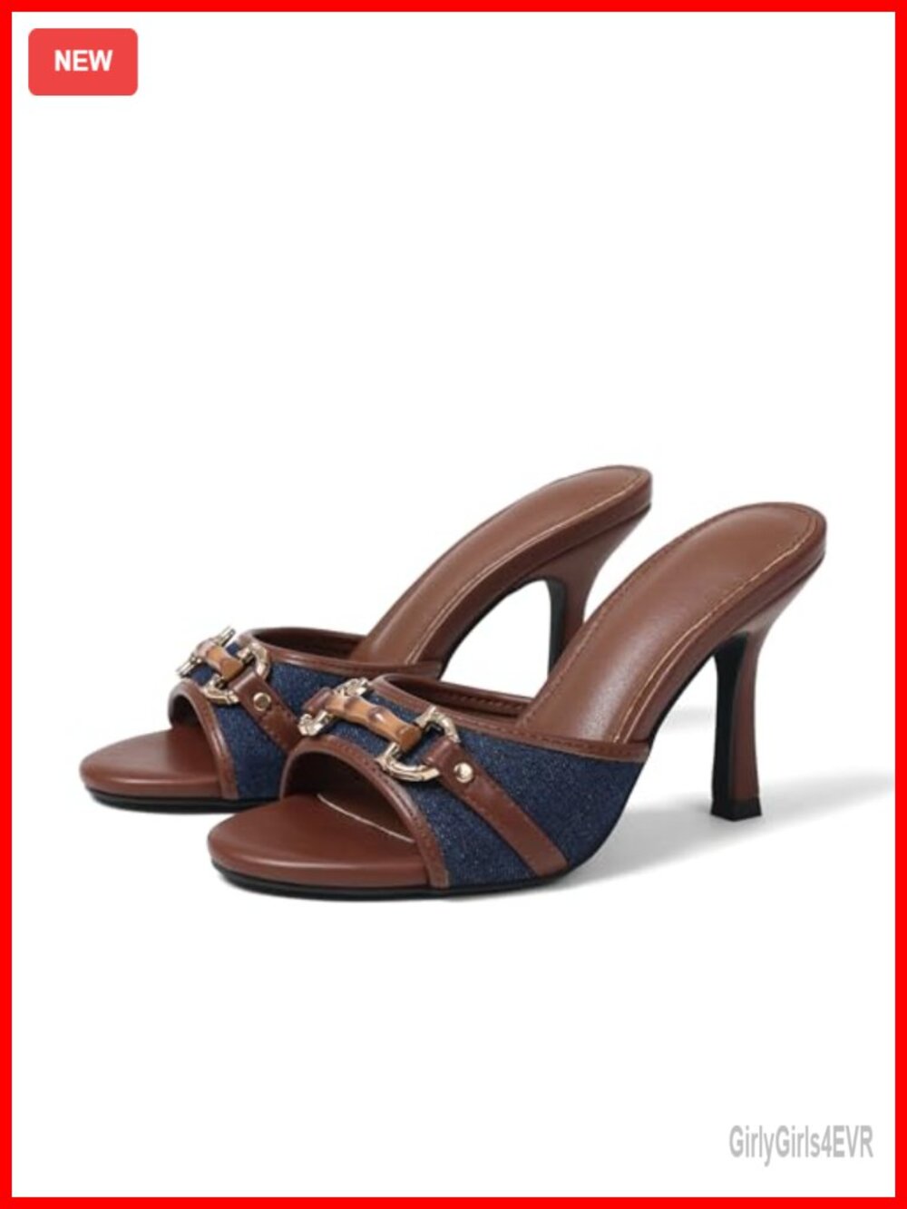AOSPHIRAYLIAN High Heels for Women Slip On Heeled Mules Sandals